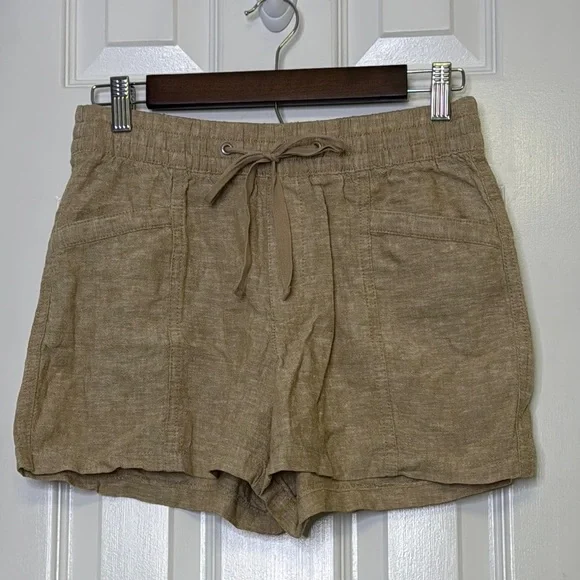 NWOT Tan Relaxed Shorts with Elastic Waist - Picture 1 of 6